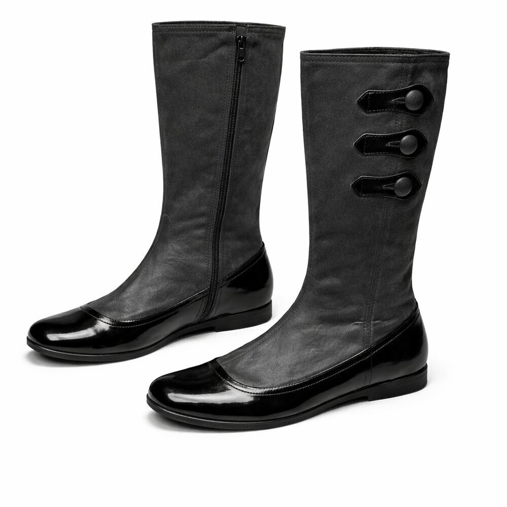 JUMP Bjork Black Mid-Calf Boots Size 8